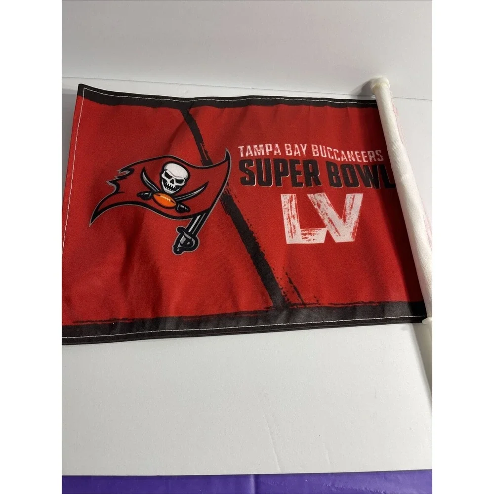 Tampa‎ Bay Buccaneers Super Bowl LV Car Flag with Pole